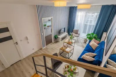 Część wypoczynkowa w obiekcie Apartment Dąbrowskiego by The Railway Station Wroclaw