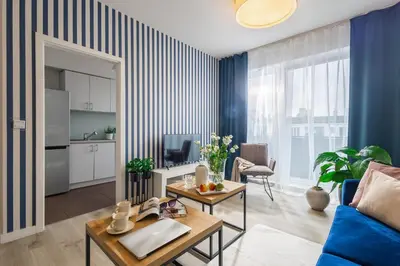 Kuchnia lub aneks kuchenny w obiekcie Apartment Dąbrowskiego by The Railway Station Wroclaw