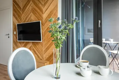 Telewizja i/lub zestaw kina domowego w obiekcie apartamenty-wroc Księcia Witolda
