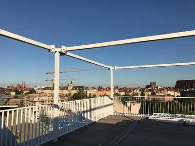 Balkon lub taras w obiekcie apartamenty-wroc Księcia Witolda