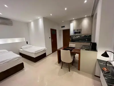 Łóżko lub łóżka w pokoju w obiekcie Villa la Val, Apartamenty Wałbrzych