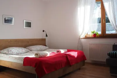 Łóżko lub łóżka w pokoju w obiekcie Willa Rudy