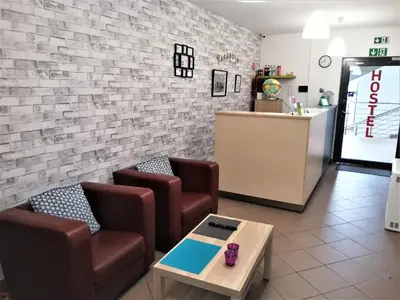 Część wypoczynkowa w obiekcie Hostel Gliwice Centrum PARKING
