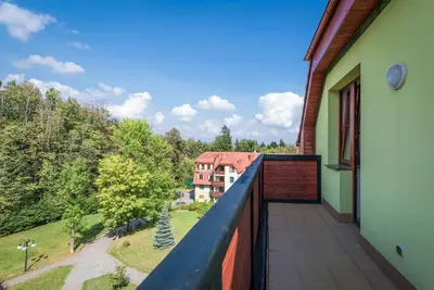 Balkon lub taras w obiekcie Parkowa Polana MyWeek