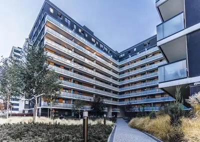 Budynek, w którym mieści się apartament