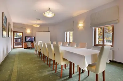 Telewizja i/lub zestaw kina domowego w obiekcie Willa Pod Gwiazdami & SPA
