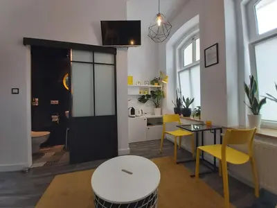 Część wypoczynkowa w obiekcie Apartament Na Wyspie