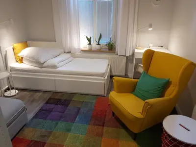 Łóżko lub łóżka w pokoju w obiekcie Apartament Na Wyspie