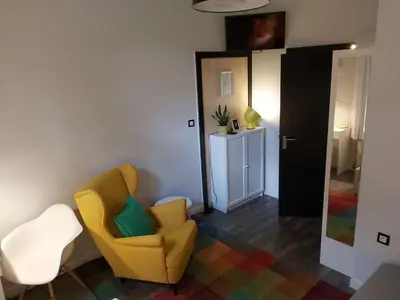 Część wypoczynkowa w obiekcie Apartament Na Wyspie