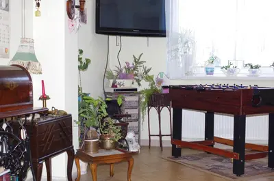 Telewizja i/lub zestaw kina domowego w obiekcie Domek Górski Strumień