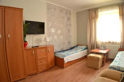 Telewizja i/lub zestaw kina domowego w obiekcie Ośrodek Pegaz