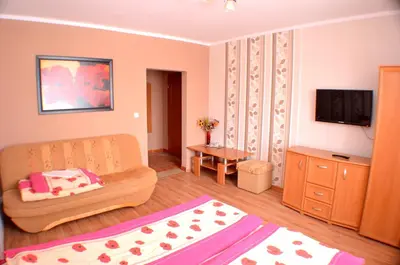 Telewizja i/lub zestaw kina domowego w obiekcie Ośrodek Pegaz