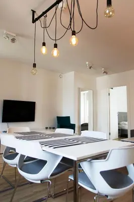 Telewizja i/lub zestaw kina domowego w obiekcie Silver Apartments