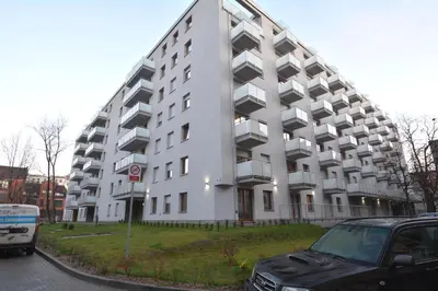 Budynek, w którym mieści się apartament