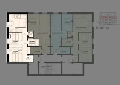 Plan piętra w obiekcie Apartamenty Zieleniec
