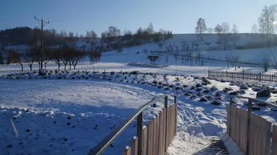 Obiekt Dom pod lawendowym polem zimą