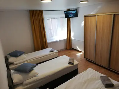 Łóżko lub łóżka w pokoju w obiekcie Apartamenty Nad Odra