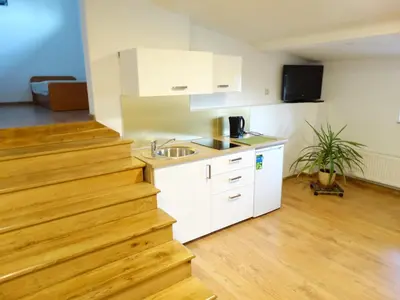 Kuchnia lub aneks kuchenny w obiekcie Apartamenty Nad Odra