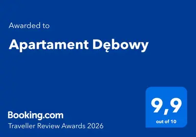 Certyfikat, podpis lub inny dokument wystawiony w obiekcie Apartament Dębowy