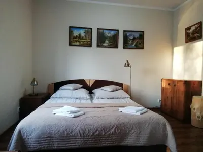 Łóżko lub łóżka w pokoju w obiekcie Zofijówka