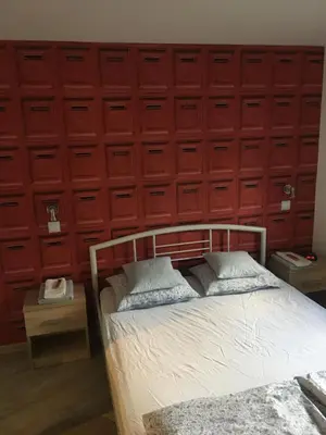 Łóżko lub łóżka w pokoju w obiekcie 