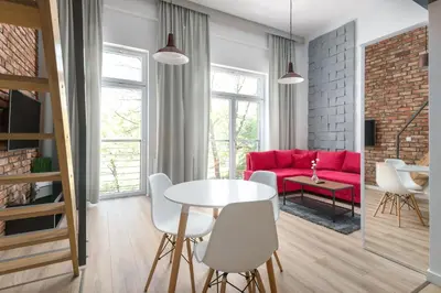 Część wypoczynkowa w obiekcie Easy Apartments Wrocław