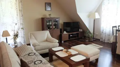 Telewizja i/lub zestaw kina domowego w obiekcie Apartament Parkowa Polana