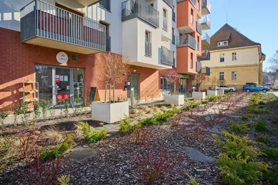 Budynek, w którym mieści się apartament