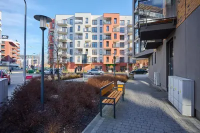 Budynek, w którym mieści się apartament