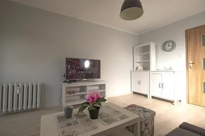 Kuchnia lub aneks kuchenny w obiekcie JDK Apartamenty Podmiejska 38m2 5-osobowy