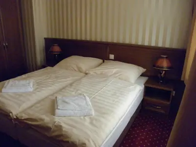 Łóżko lub łóżka w pokoju w obiekcie Rezydencja Pałac Lucja BB