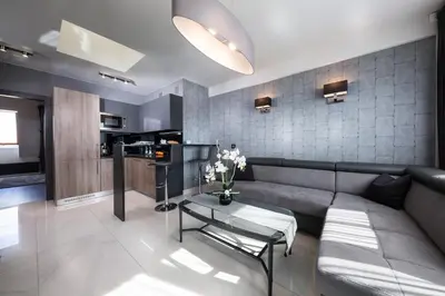Kuchnia lub aneks kuchenny w obiekcie Aparthotel New Lux