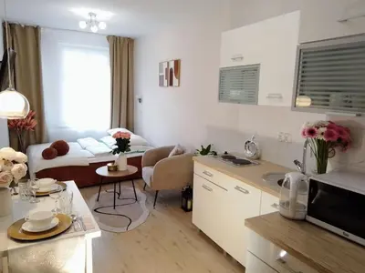 Kuchnia lub aneks kuchenny w obiekcie Duarte Apartamenty