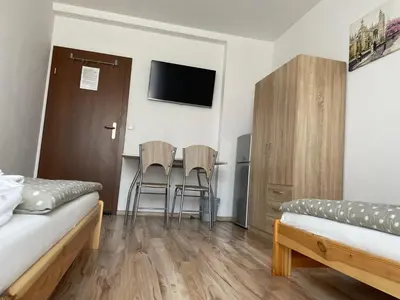 Telewizja i/lub zestaw kina domowego w obiekcie Różana 51