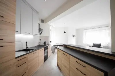Kuchnia lub aneks kuchenny w obiekcie Apartament Zebcowska