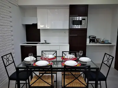 Kuchnia lub aneks kuchenny w obiekcie Lux Apartment Center