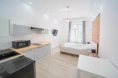 Kuchnia lub aneks kuchenny w obiekcie White Vision Apartment