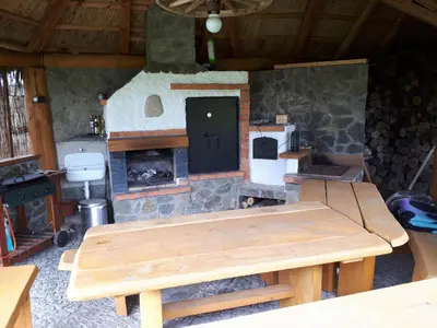 Kuchnia lub aneks kuchenny w obiekcie Apartamenty pod Dzikowcem