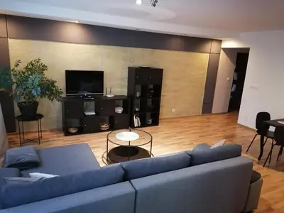 Telewizja i/lub zestaw kina domowego w obiekcie Apartamenty pod Dzikowcem