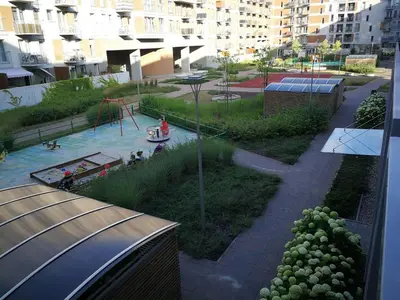 Basen w obiekcie Apartament nad Odrą z tarasem lub w pobliżu