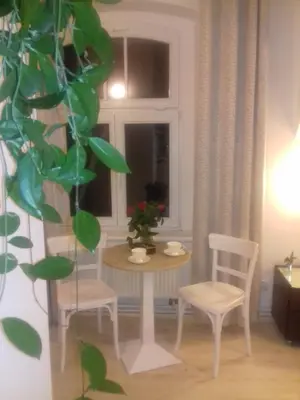 Część wypoczynkowa w obiekcie Biały apartament