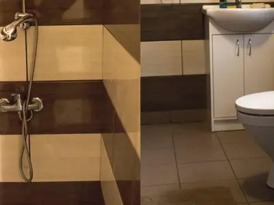 Łazienka w obiekcie Pokoje gościnne u Andrzeja