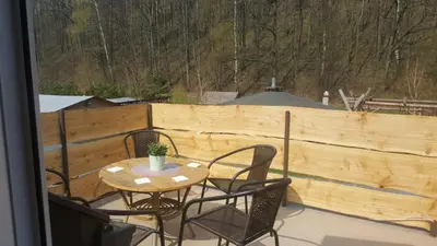 Balkon lub taras w obiekcie Pokoje Gościnne Nad Złotym Potokiem