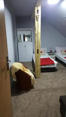 Łóżko lub łóżka w pokoju w obiekcie Pokoje Gościnne Nad Złotym Potokiem