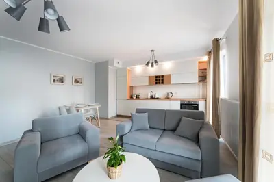 Część wypoczynkowa w obiekcie Apartamenty City Tower od WroclawApartament-pl