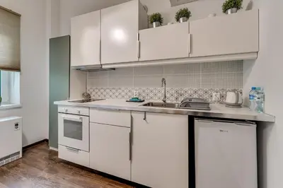 Kuchnia lub aneks kuchenny w obiekcie Apartament Szczęśliwa Trzynastka