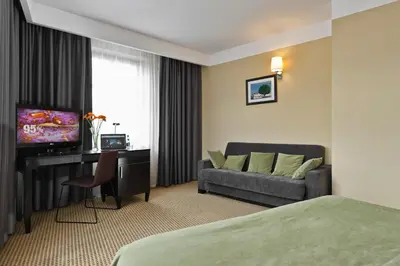 Telewizja i/lub zestaw kina domowego w obiekcie Hotel Fado Spa & Restaurant