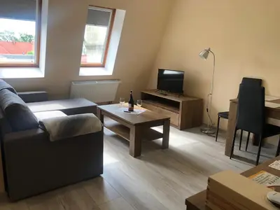 Telewizja i/lub zestaw kina domowego w obiekcie Apartamenty ALICJA