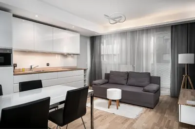 Kuchnia lub aneks kuchenny w obiekcie RentPlanet - Apartamenty Atal Tower