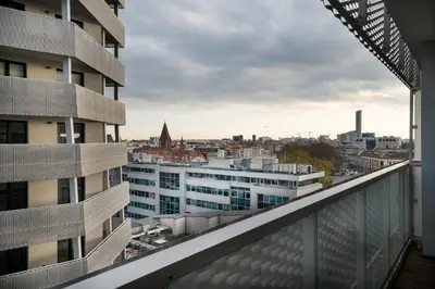 Widok na miasto Wrocław z tego apartamentu